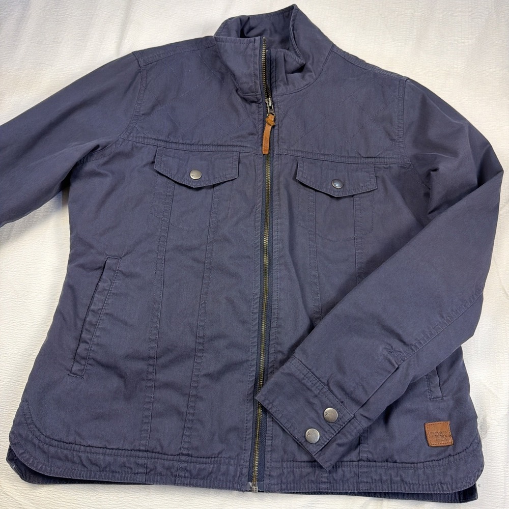 Toad&Co Womens Navy‎ Blue Organic Cotton Canvas Lined Field Jacket XS